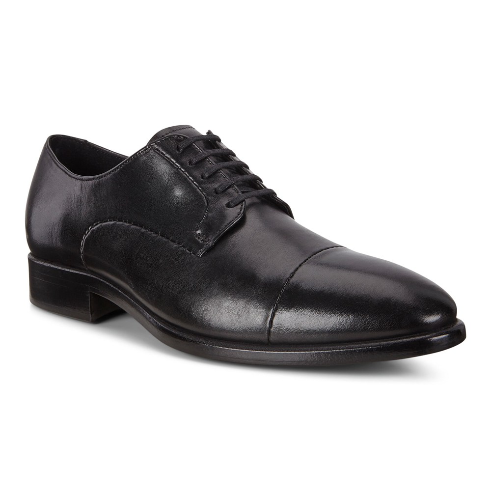 Zapatos Derby Hombre - ECCO Vitrus Mondial Cap-Toes - Negros - XQM697302